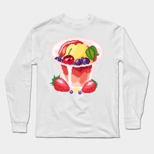 Ice Cream Pixel Art Long Sleeve T-Shirt